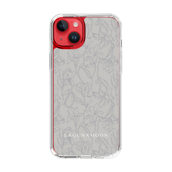 Slim Protection Case［ LAGUNAMOON - FlowerPattern - Grey ］