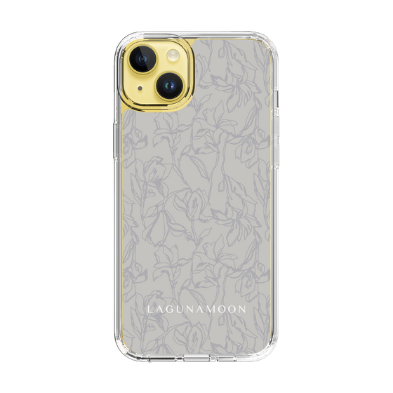 Slim Protection Case［ LAGUNAMOON - FlowerPattern - Grey ］