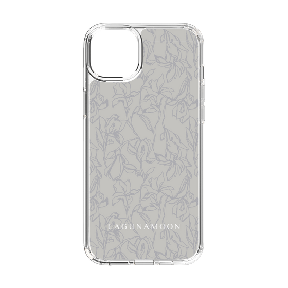 Slim Protection Case［ LAGUNAMOON - FlowerPattern - Grey ］