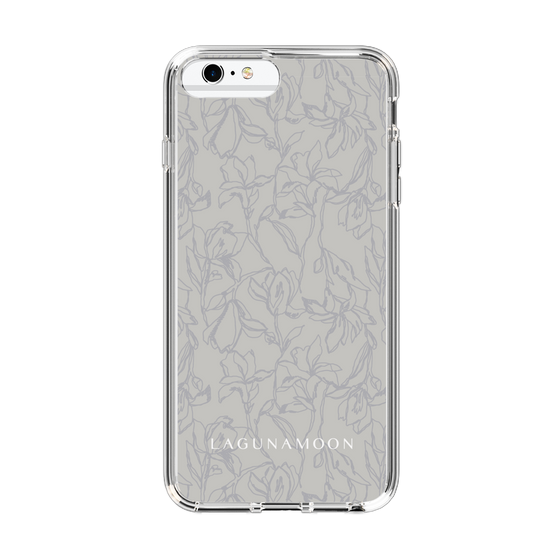 Slim Protection Case［ LAGUNAMOON - FlowerPattern - Grey ］