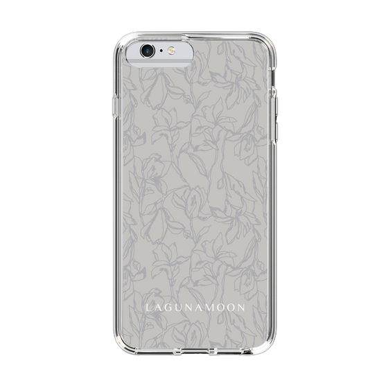 Slim Protection Case［ LAGUNAMOON - FlowerPattern - Grey ］