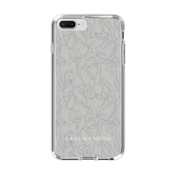Slim Protection Case［ LAGUNAMOON - FlowerPattern - Grey ］