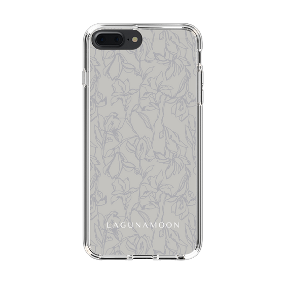 Slim Protection Case［ LAGUNAMOON - FlowerPattern - Grey ］