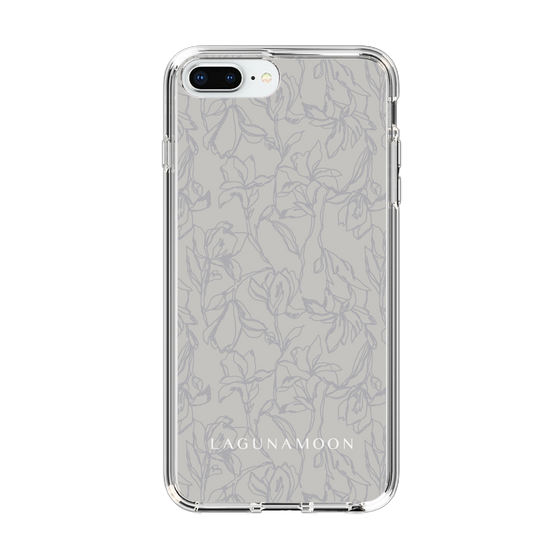 Slim Protection Case［ LAGUNAMOON - FlowerPattern - Grey ］