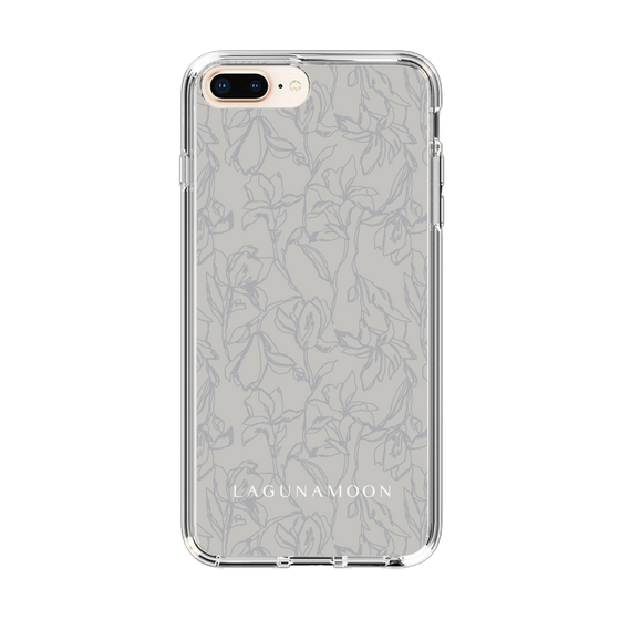 Slim Protection Case［ LAGUNAMOON - FlowerPattern - Grey ］