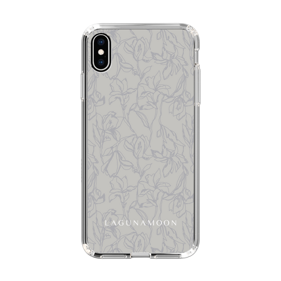 Slim Protection Case［ LAGUNAMOON - FlowerPattern - Grey ］