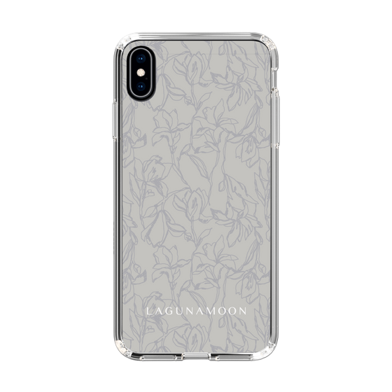 Slim Protection Case［ LAGUNAMOON - FlowerPattern - Grey ］