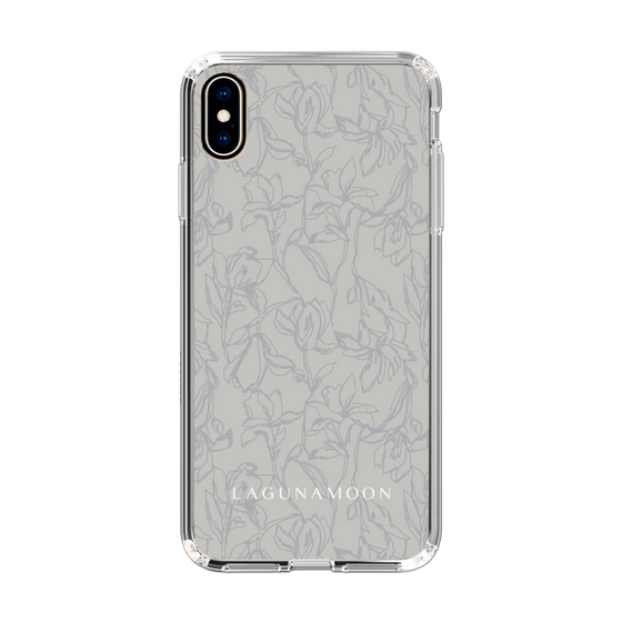 Slim Protection Case［ LAGUNAMOON - FlowerPattern - Grey ］