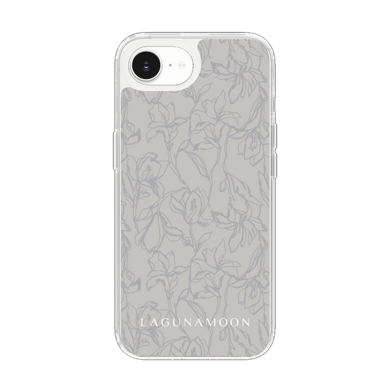 Slim Protection Case［ LAGUNAMOON - FlowerPattern - Grey ］