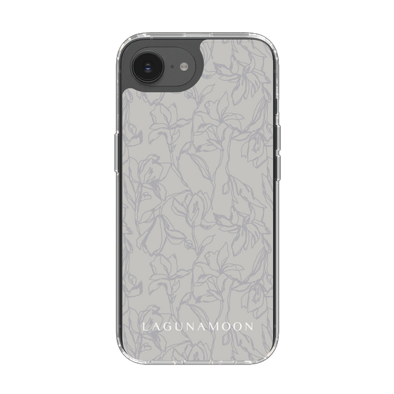 Slim Protection Case［ LAGUNAMOON - FlowerPattern - Grey ］