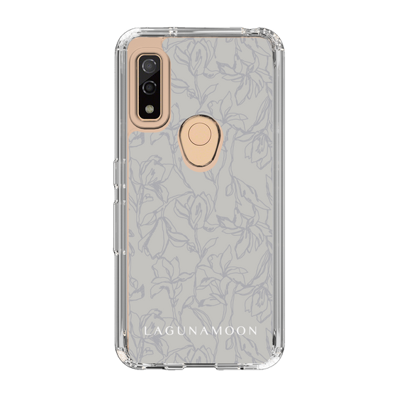 Slim Protection Case［ LAGUNAMOON - FlowerPattern - Grey ］
