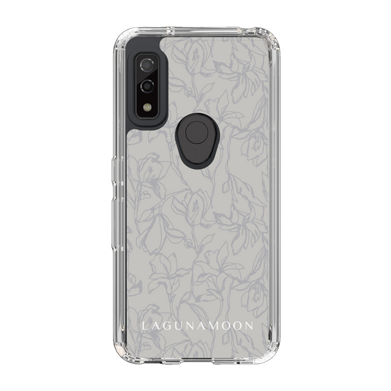 Slim Protection Case［ LAGUNAMOON - FlowerPattern - Grey ］