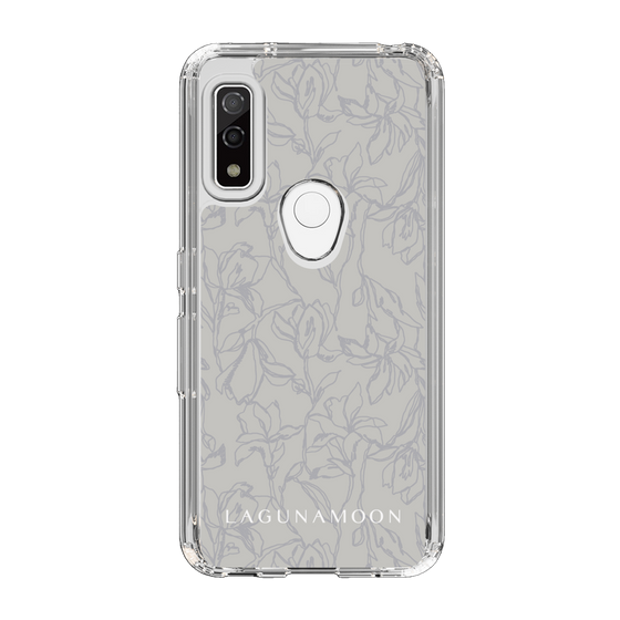 Slim Protection Case［ LAGUNAMOON - FlowerPattern - Grey ］