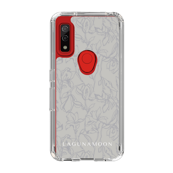 Slim Protection Case［ LAGUNAMOON - FlowerPattern - Grey ］