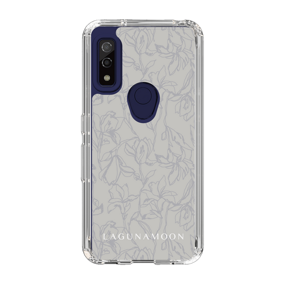 Slim Protection Case［ LAGUNAMOON - FlowerPattern - Grey ］