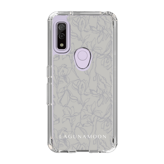 Slim Protection Case［ LAGUNAMOON - FlowerPattern - Grey ］