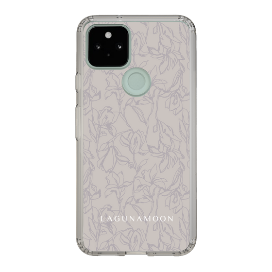 Slim Protection Case［ LAGUNAMOON - FlowerPattern - Grey ］