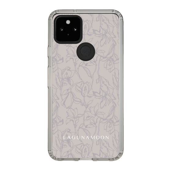 Slim Protection Case［ LAGUNAMOON - FlowerPattern - Grey ］