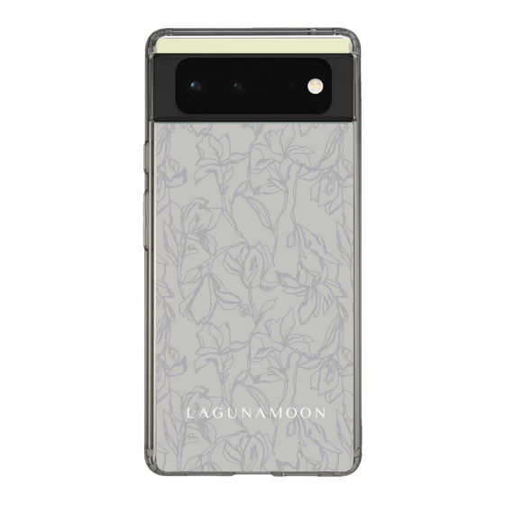 Slim Protection Case［ LAGUNAMOON - FlowerPattern - Grey ］