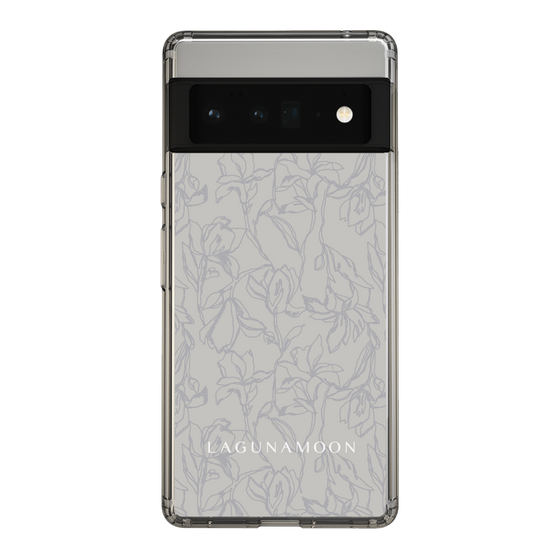 Slim Protection Case［ LAGUNAMOON - FlowerPattern - Grey ］