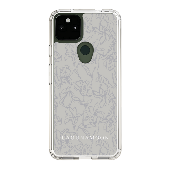 Slim Protection Case［ LAGUNAMOON - FlowerPattern - Grey ］