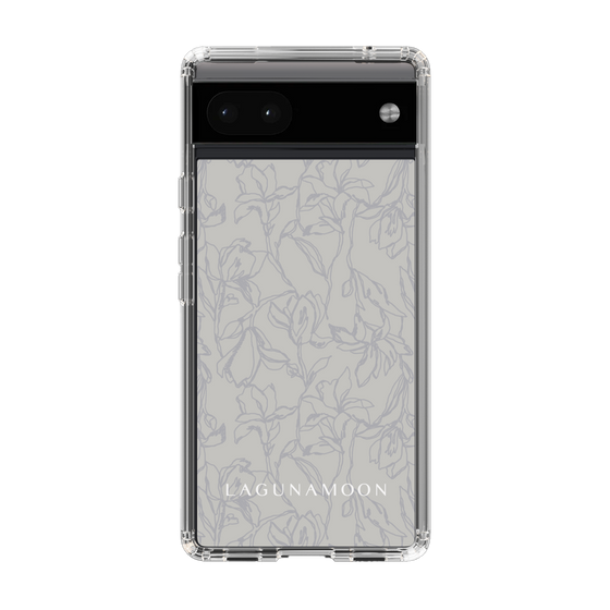 Slim Protection Case［ LAGUNAMOON - FlowerPattern - Grey ］