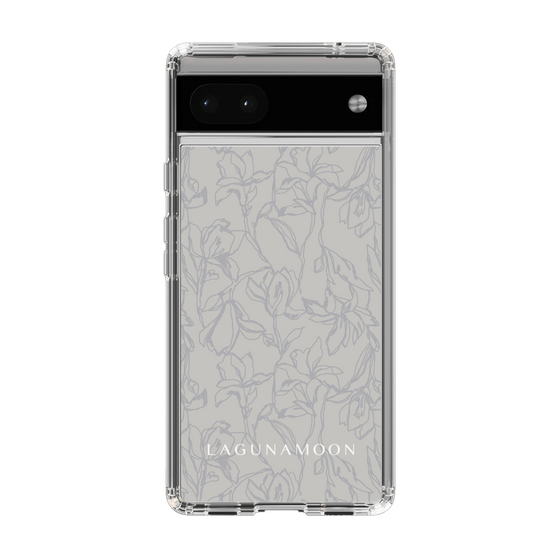 Slim Protection Case［ LAGUNAMOON - FlowerPattern - Grey ］