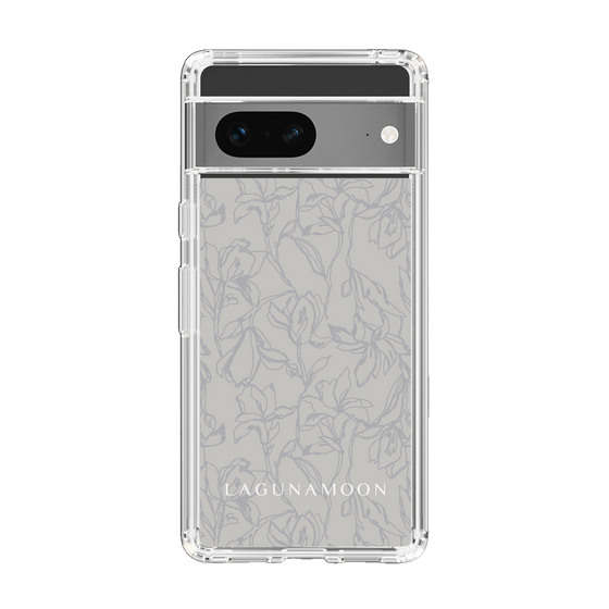Slim Protection Case［ LAGUNAMOON - FlowerPattern - Grey ］