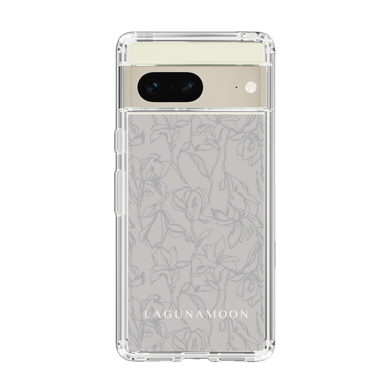 Slim Protection Case［ LAGUNAMOON - FlowerPattern - Grey ］