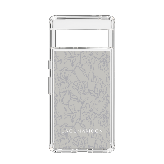 Slim Protection Case［ LAGUNAMOON - FlowerPattern - Grey ］