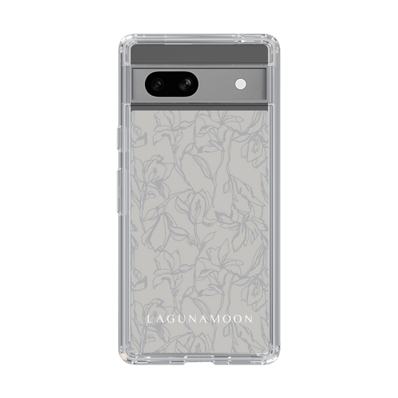 Slim Protection Case［ LAGUNAMOON - FlowerPattern - Grey ］