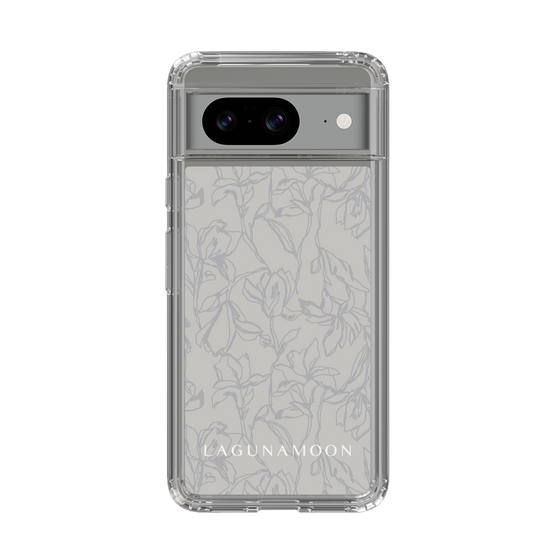 Slim Protection Case［ LAGUNAMOON - FlowerPattern - Grey ］