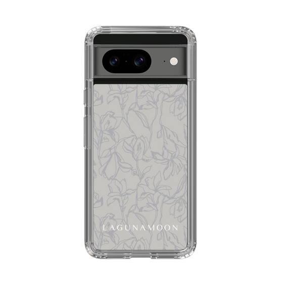 Slim Protection Case［ LAGUNAMOON - FlowerPattern - Grey ］