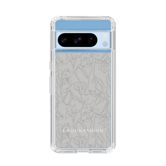 Slim Protection Case［ LAGUNAMOON - FlowerPattern - Grey ］