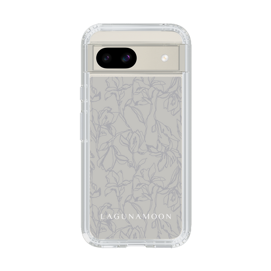 Slim Protection Case［ LAGUNAMOON - FlowerPattern - Grey ］