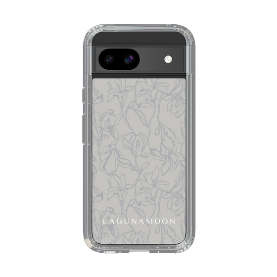 Slim Protection Case［ LAGUNAMOON - FlowerPattern - Grey ］