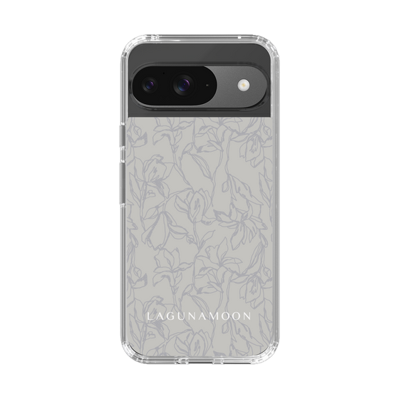 Slim Protection Case［ LAGUNAMOON - FlowerPattern - Grey ］