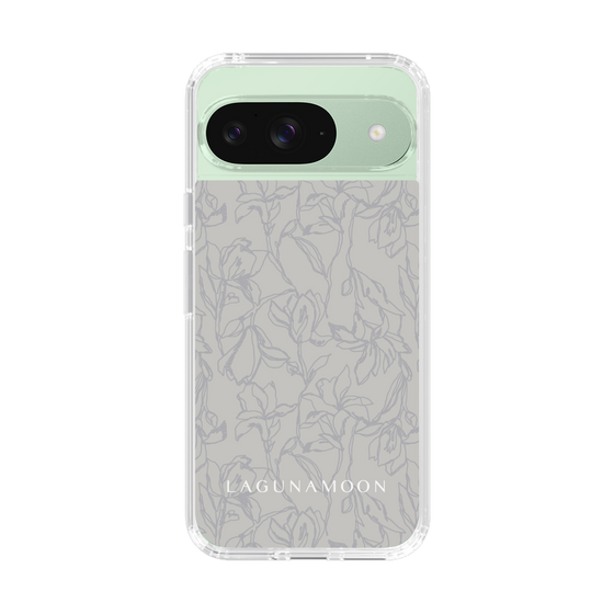 Slim Protection Case［ LAGUNAMOON - FlowerPattern - Grey ］