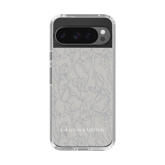 Slim Protection Case［ LAGUNAMOON - FlowerPattern - Grey ］
