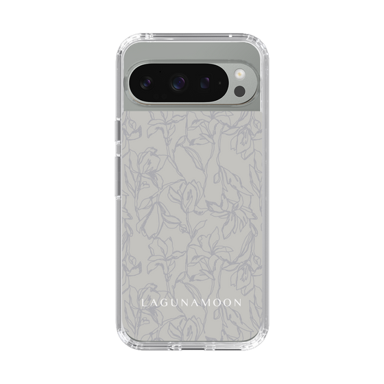 Slim Protection Case［ LAGUNAMOON - FlowerPattern - Grey ］