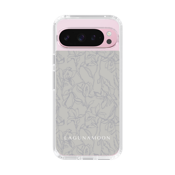 Slim Protection Case［ LAGUNAMOON - FlowerPattern - Grey ］