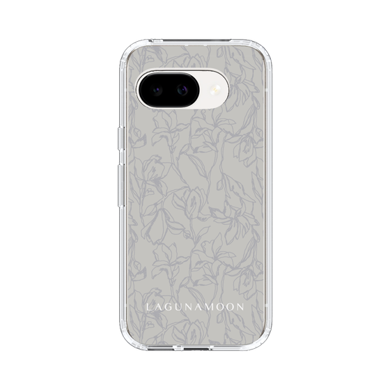 Slim Protection Case［ LAGUNAMOON - FlowerPattern - Grey ］