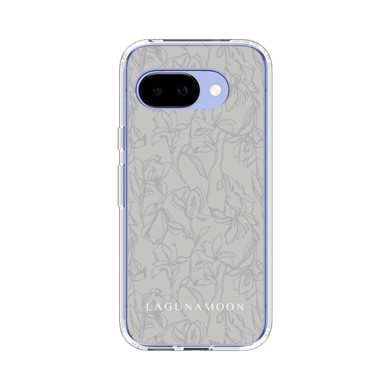Slim Protection Case［ LAGUNAMOON - FlowerPattern - Grey ］