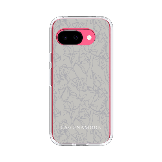 Slim Protection Case［ LAGUNAMOON - FlowerPattern - Grey ］