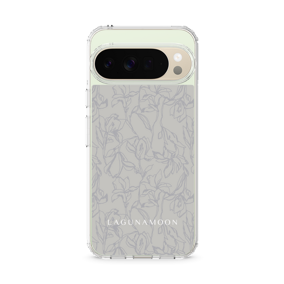 Slim Protection Case［ LAGUNAMOON - FlowerPattern - Grey ］