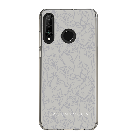 Slim Protection Case［ LAGUNAMOON - FlowerPattern - Grey ］