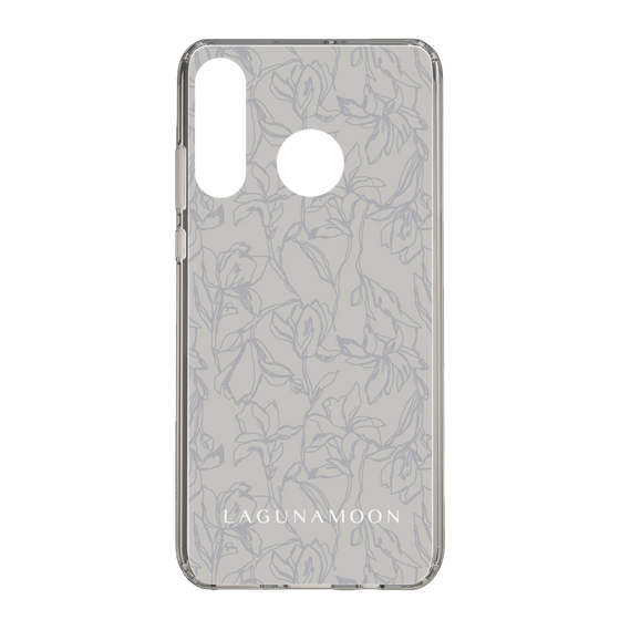 Slim Protection Case［ LAGUNAMOON - FlowerPattern - Grey ］