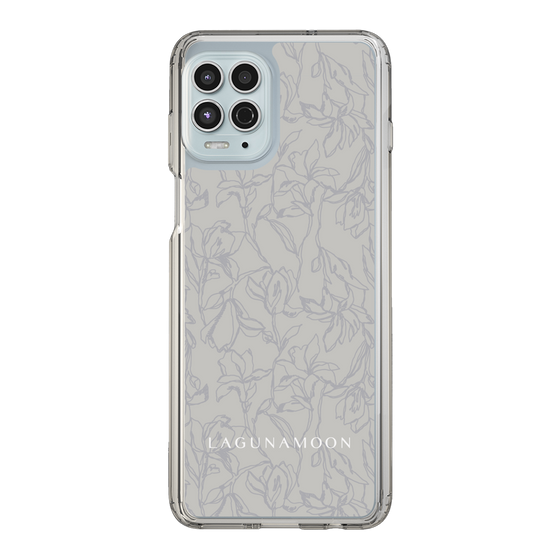 Slim Protection Case［ LAGUNAMOON - FlowerPattern - Grey ］