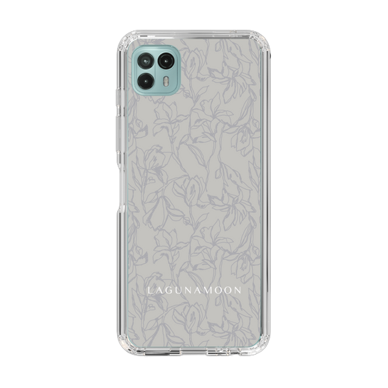 Slim Protection Case［ LAGUNAMOON - FlowerPattern - Grey ］
