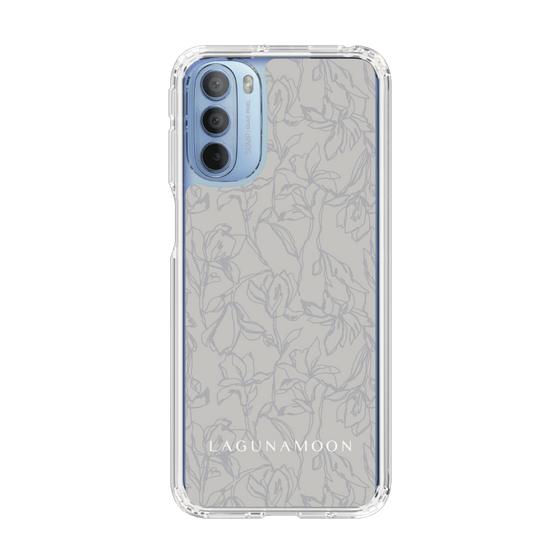 Slim Protection Case［ LAGUNAMOON - FlowerPattern - Grey ］